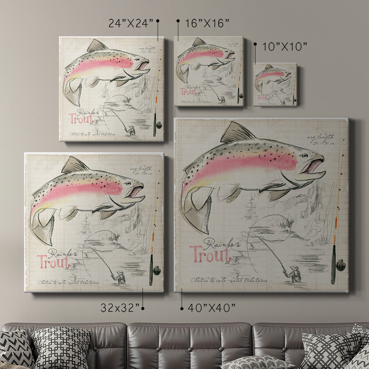 Trout Journal I-Premium Gallery Wrapped Canvas - Ready to Hang