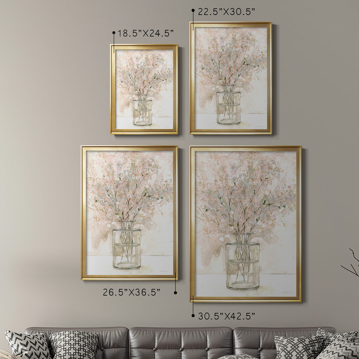 Delicate Arrangement I - Modern Framed Canvas Print