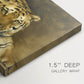 Canvas art print of a tiger lying in resting position with detailed form, highlighting texture and gallery-wrapped edges