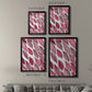 Patterned Leaf Shapes III - Modern Framed Canvas Print