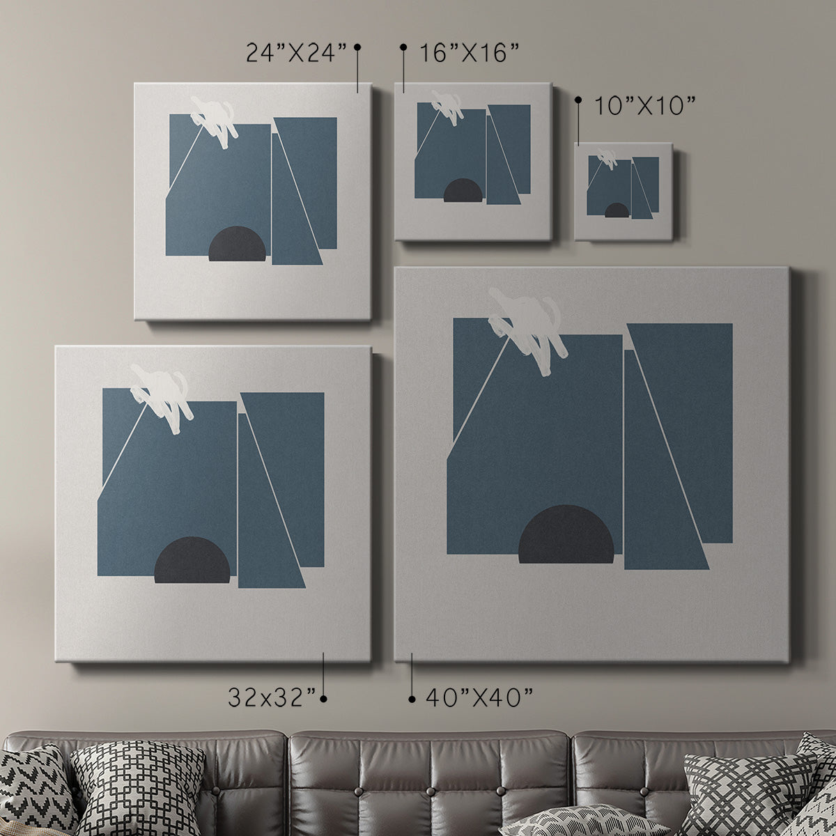 Blue Felt II - Canvas Art Print