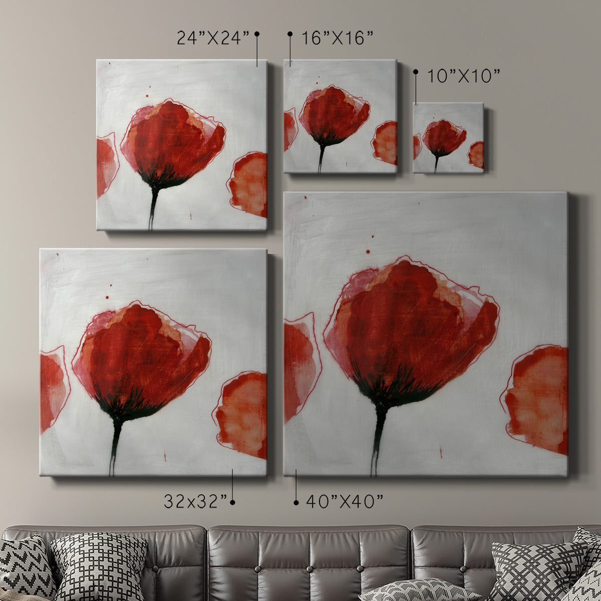 Red Drops III - Canvas Art Print