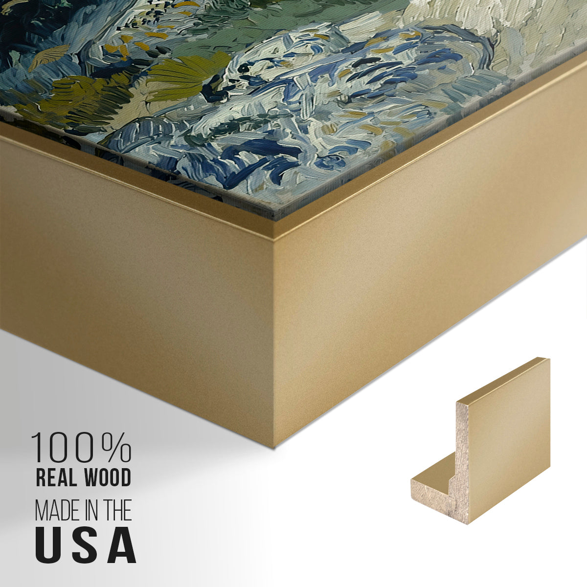 The Rocks, 1888 - Floater Framed Canvas Print