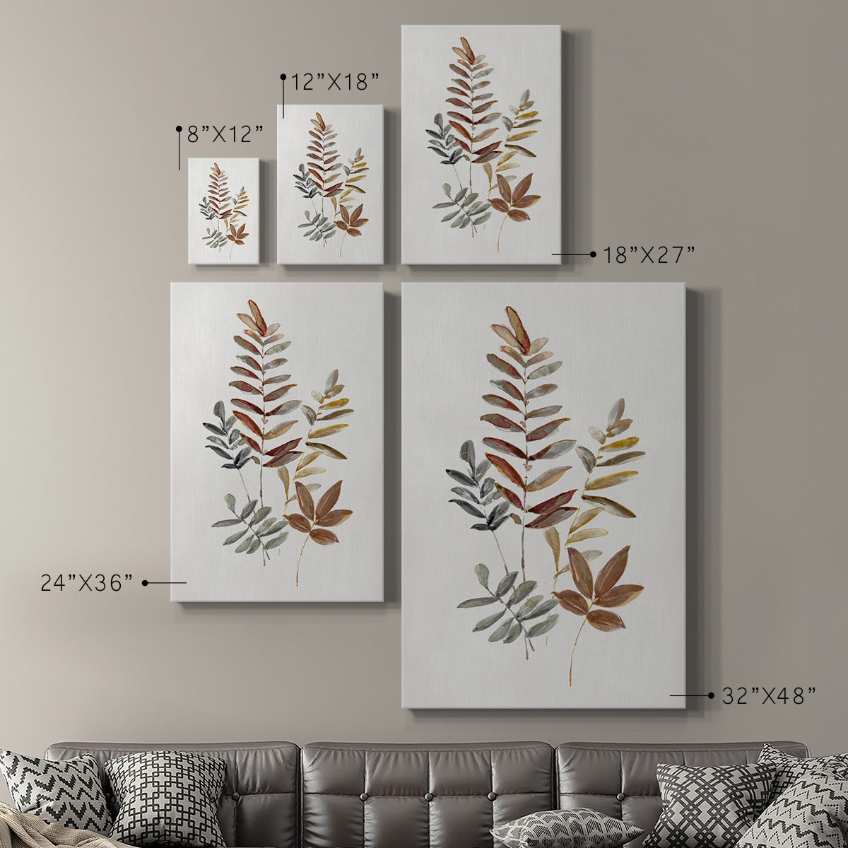 Autumn Leaves I Premium Gallery Wrapped Canvas - Ready to Hang