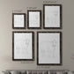 Size comparison chart for a set of two black barnwood framed canvas prints.