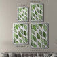 Patterned Leaf Shapes IV - Modern Framed Canvas Print