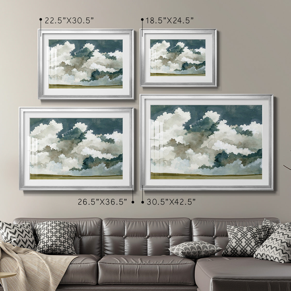 Vast Neutral Sky III - Modern Framed Art Print