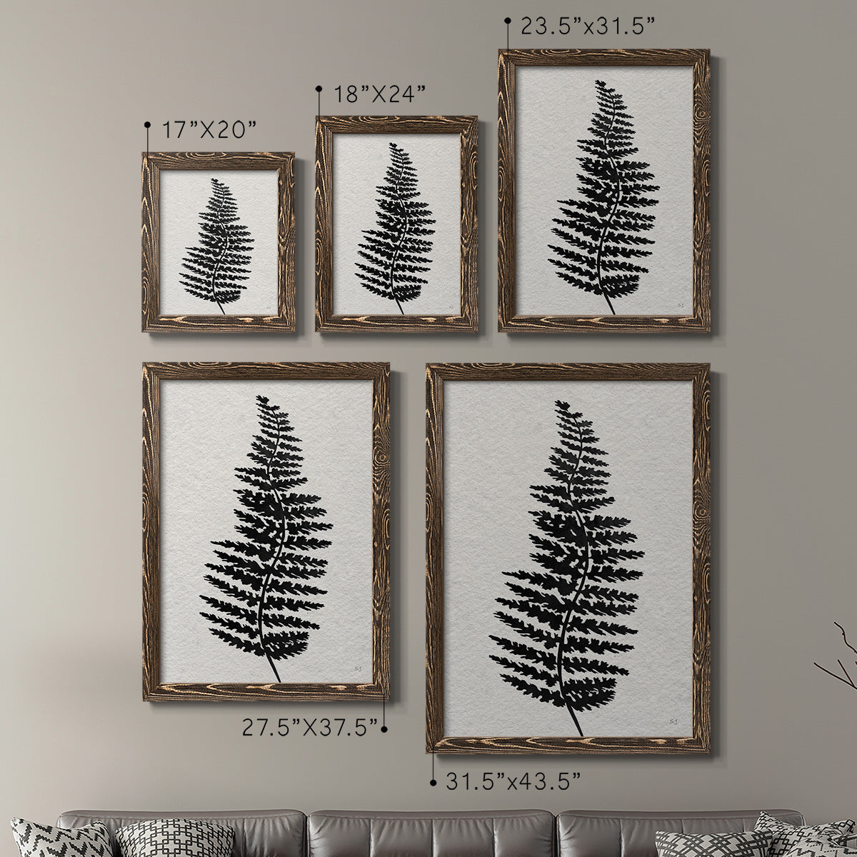 Forest Fern III - Premium Framed Canvas 2 Piece Set - Ready to Hang