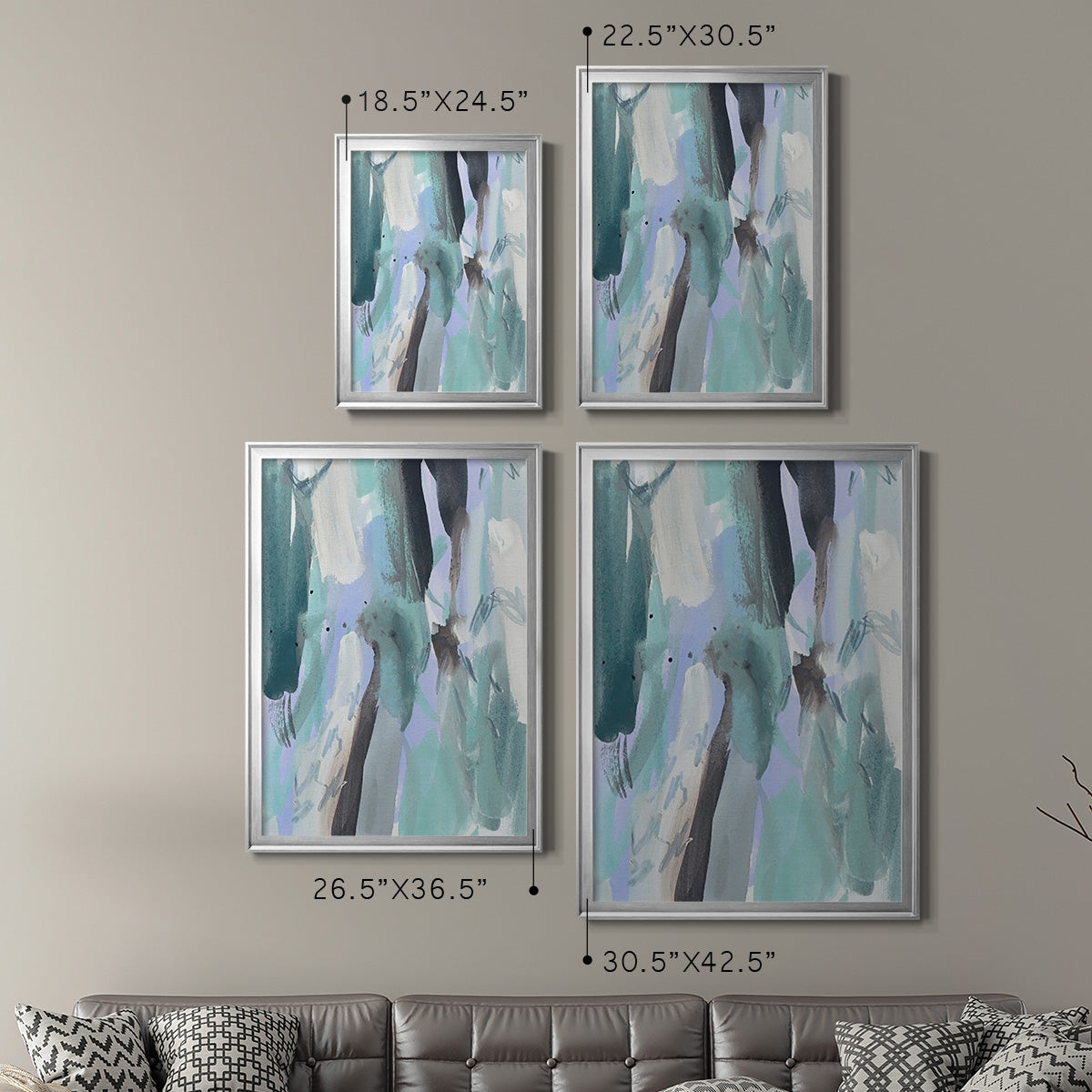 Ocean Crush VI - Modern Framed Canvas Print