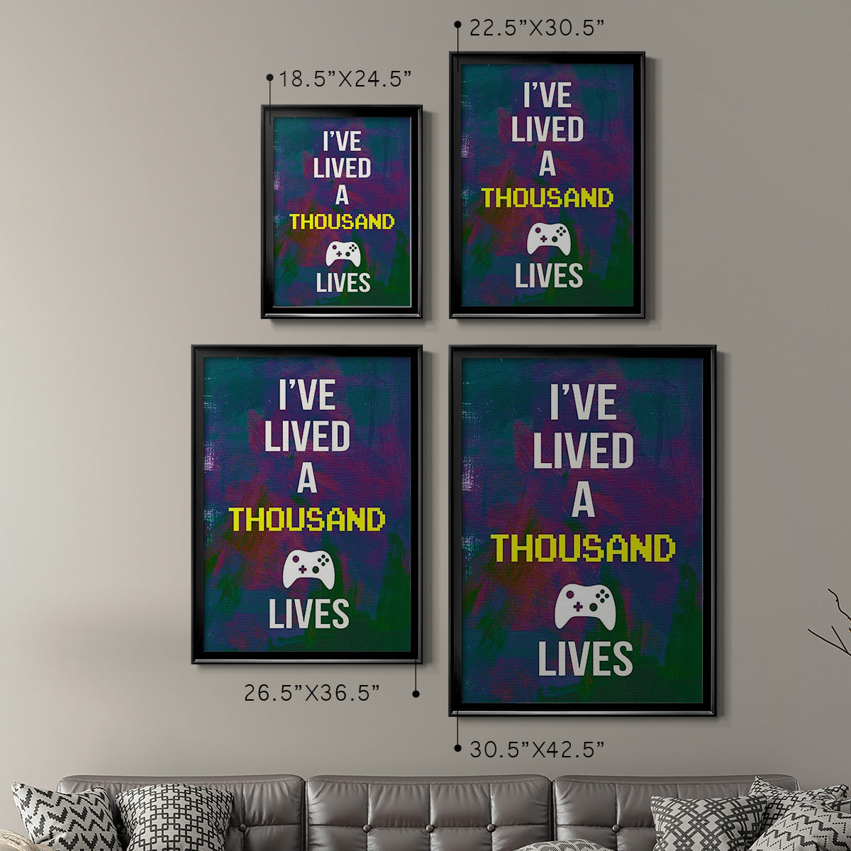 Gamer at Play I - Modern Framed Canvas Print
