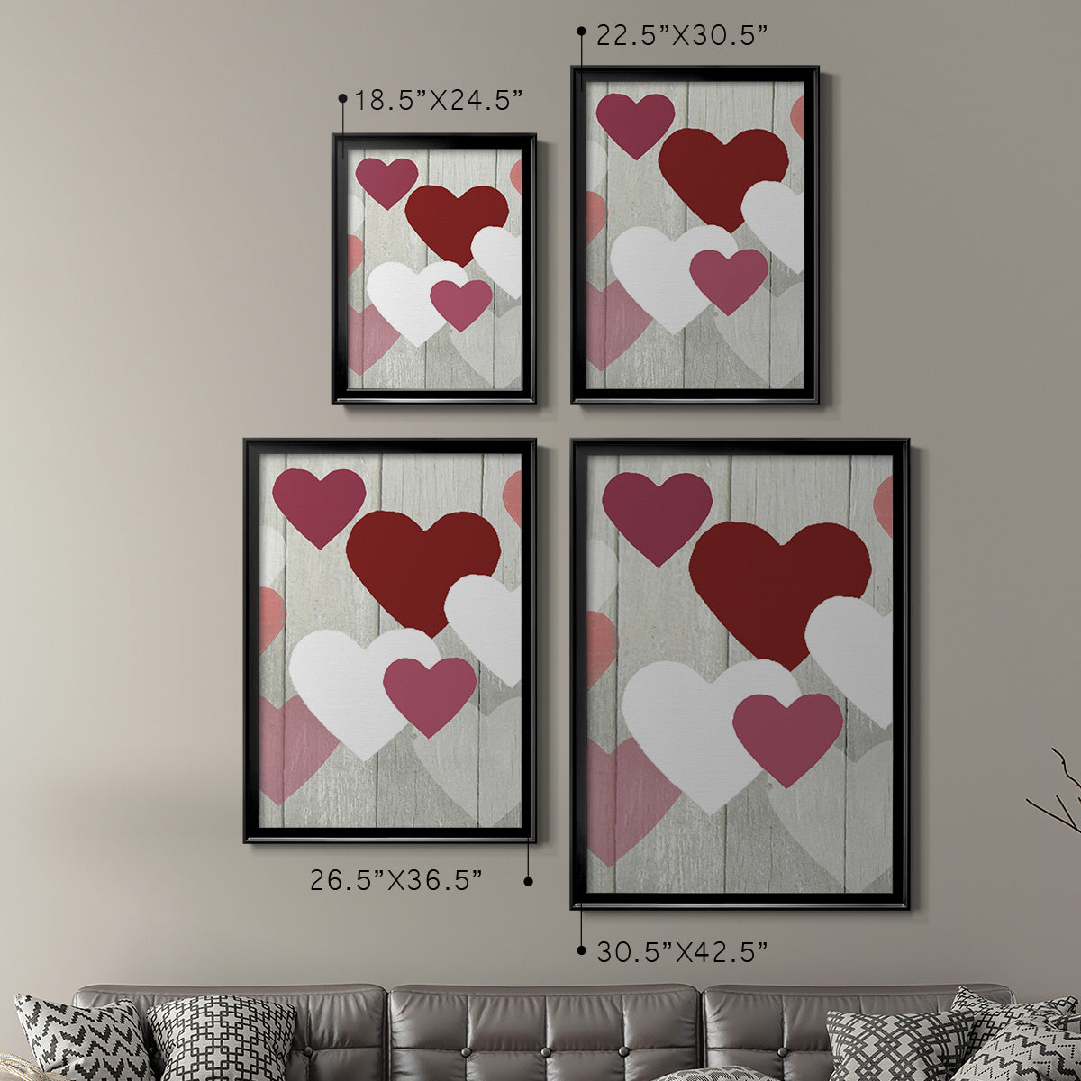 DIY Love Collection F - Modern Framed Canvas Print