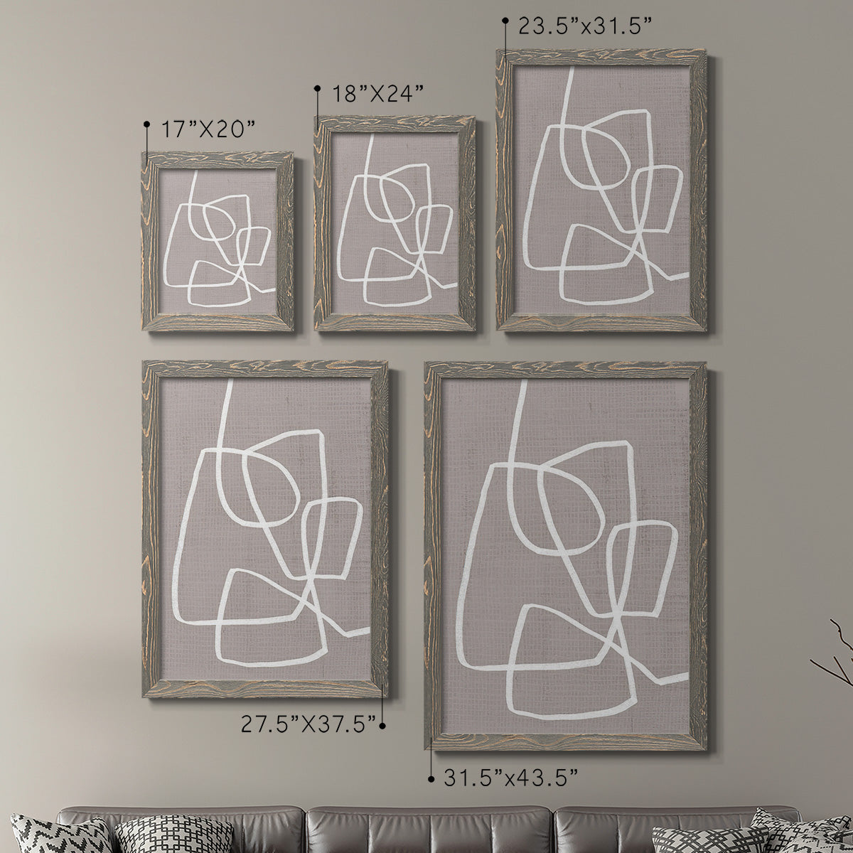 Linen Roundabout I - Premium Framed Canvas 2 Piece Set - Ready to Hang