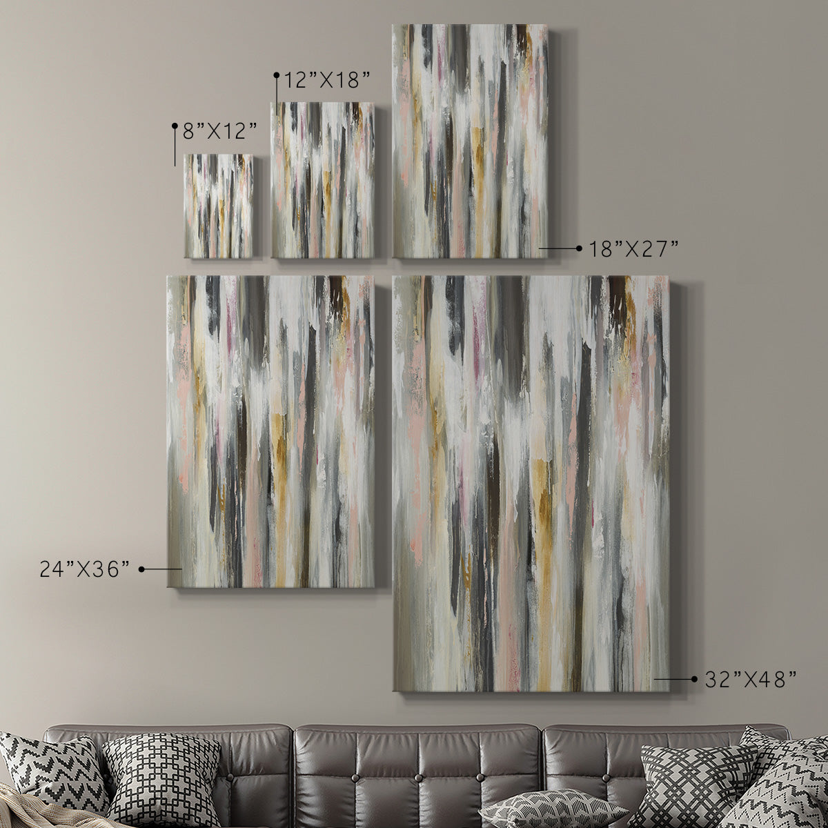 Color Ripple II Premium Gallery Wrapped Canvas - Ready to Hang