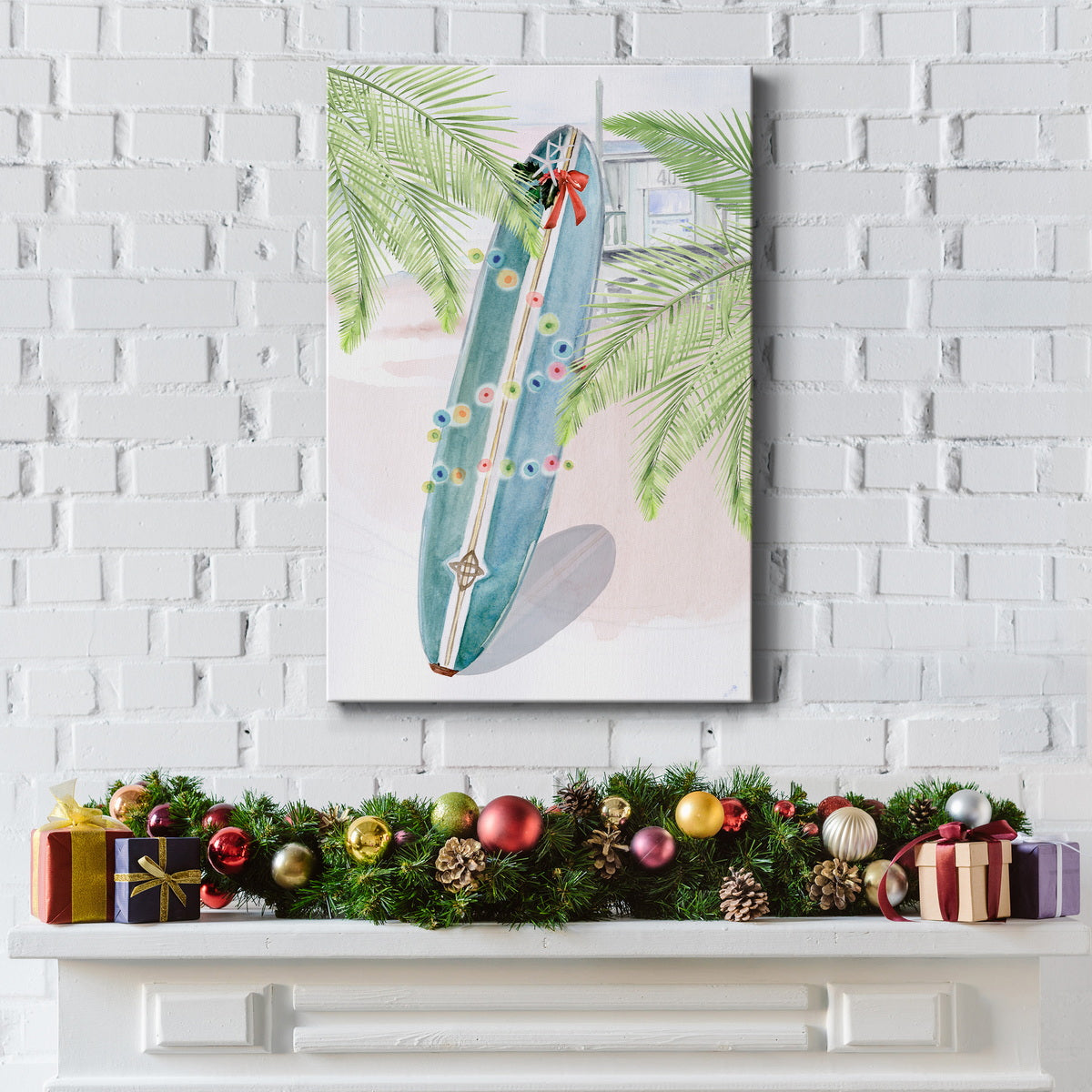 So Cali Christmas Collection B Premium Gallery Wrapped Canvas - Ready to Hang