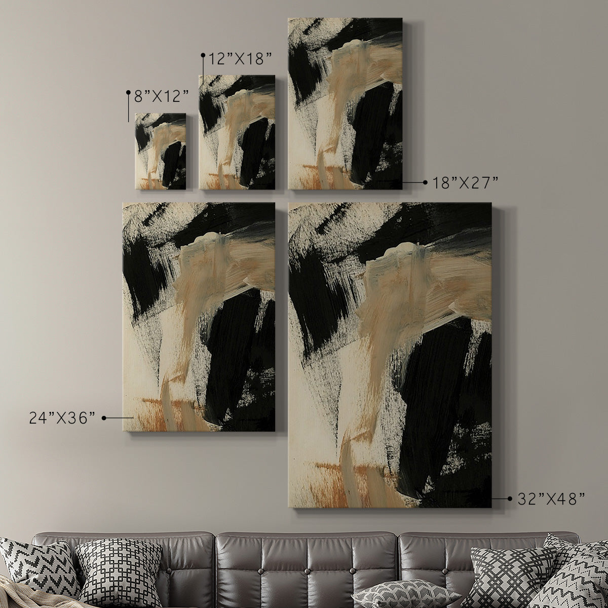 Baked Paintstrokes IV Premium Gallery Wrapped Canvas - Ready to Hang