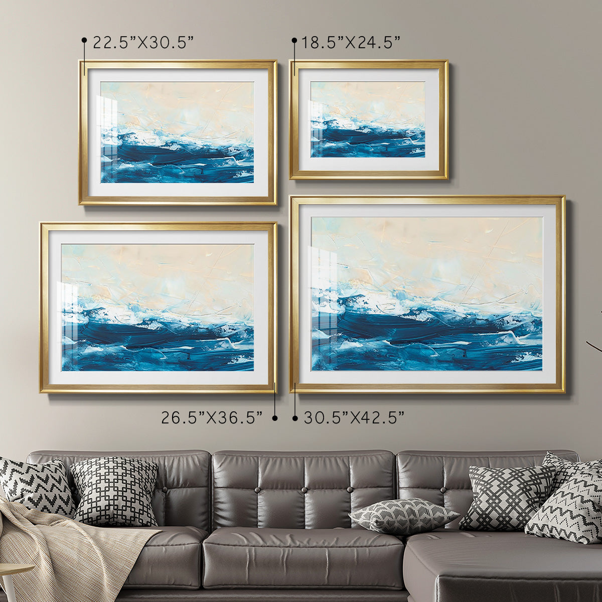 Wave after Wave III - Modern Framed Art Print
