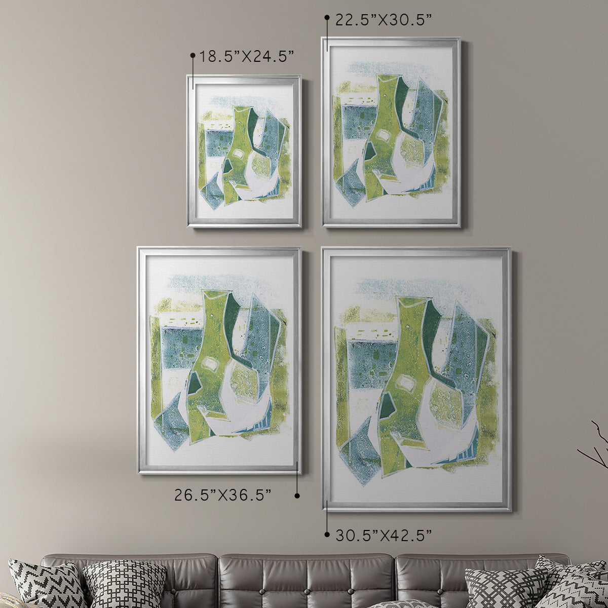 Jubilee Jugs IV - Modern Framed Canvas Print