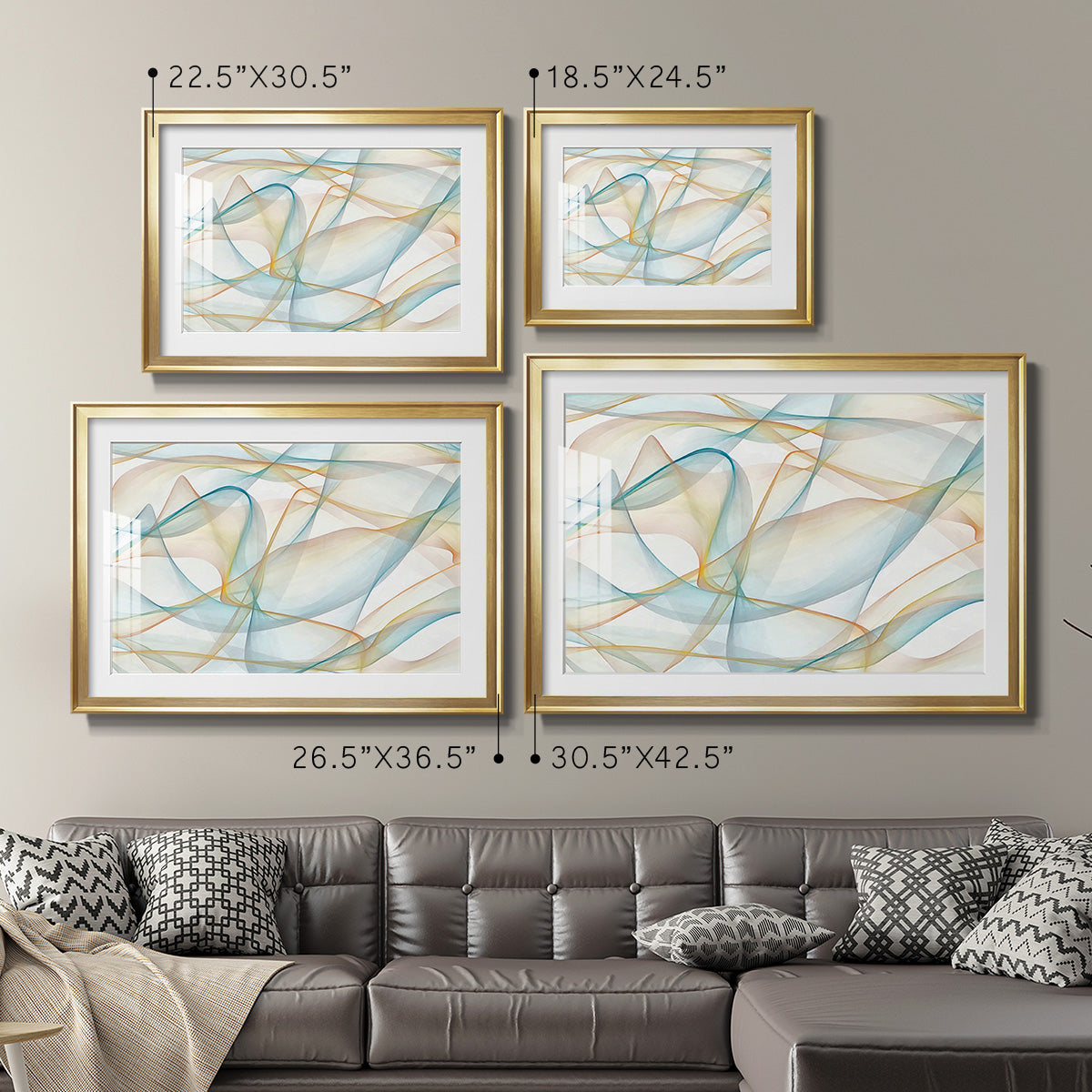 Curves and Waves V Premium Framed Print - Ready to Hang