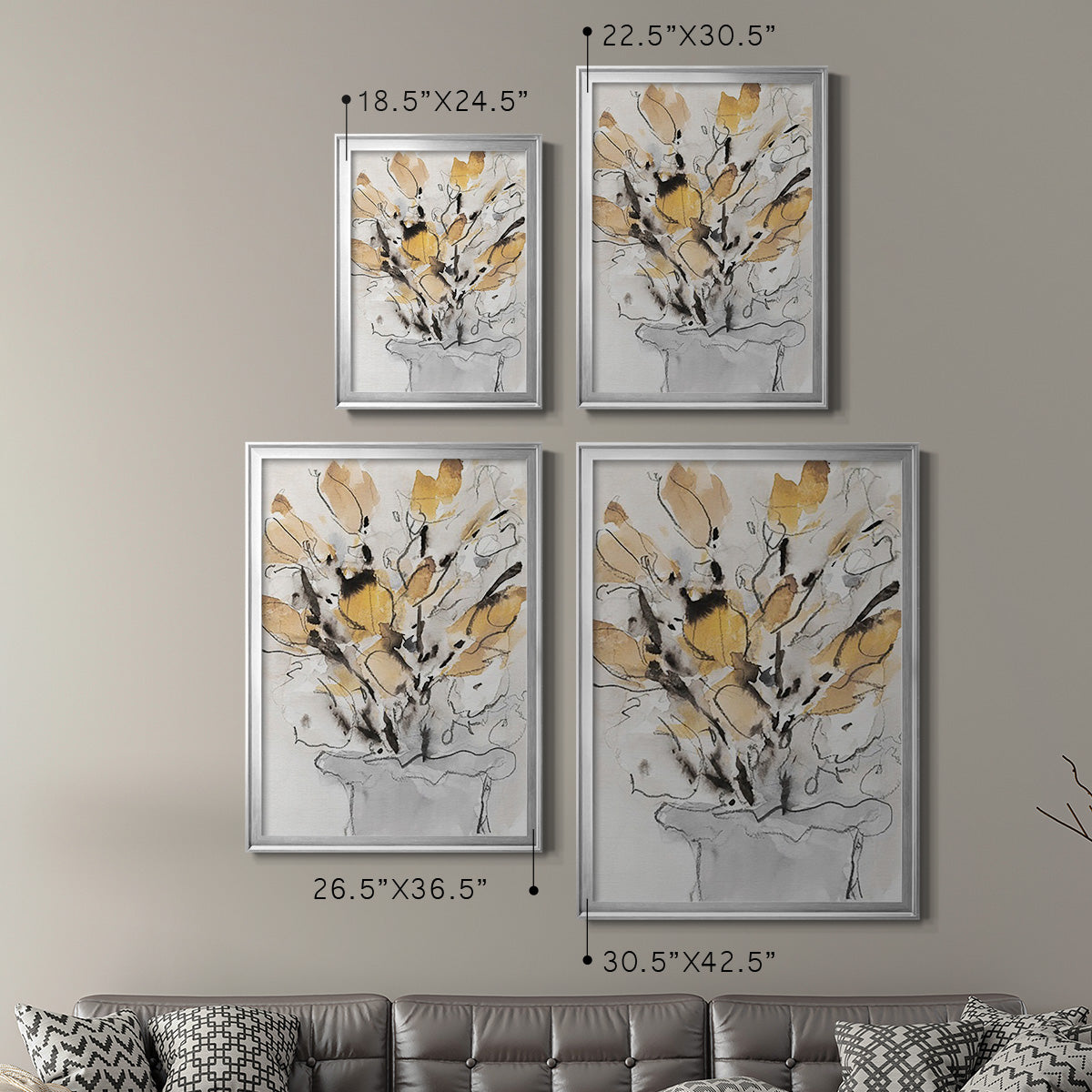 Seasonal Gatherings II - Modern Framed Canvas Print