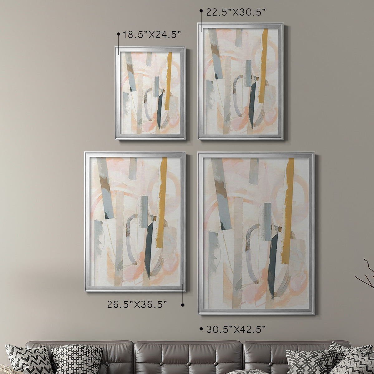 Melon Litmus IV - Modern Framed Canvas Print