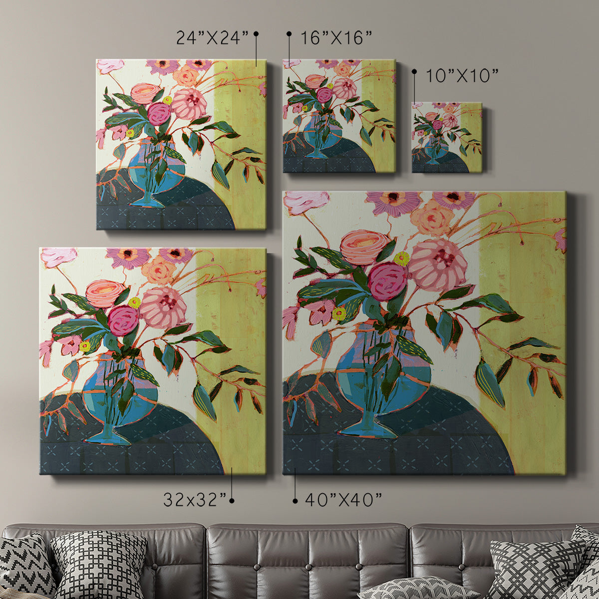 Fanciful Flowers I  - Canvas Art Print