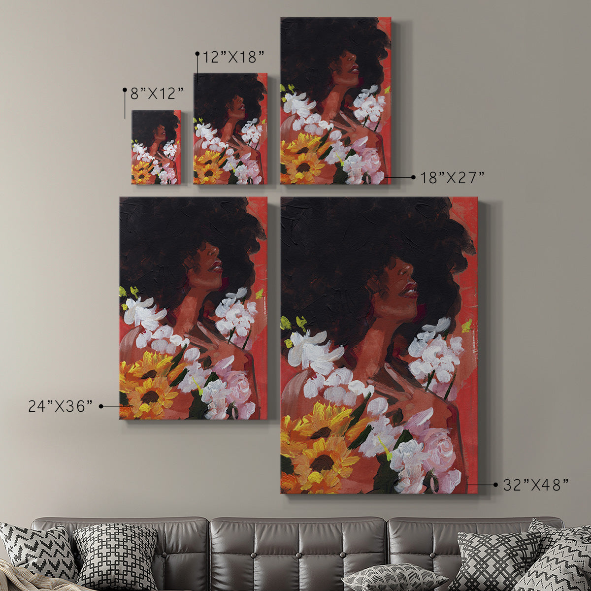 Through the Flowers II Premium Gallery Wrapped Canvas - Ready to Hang