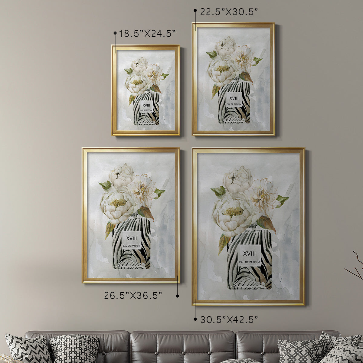 Feminine Wilds II - Modern Framed Canvas Print