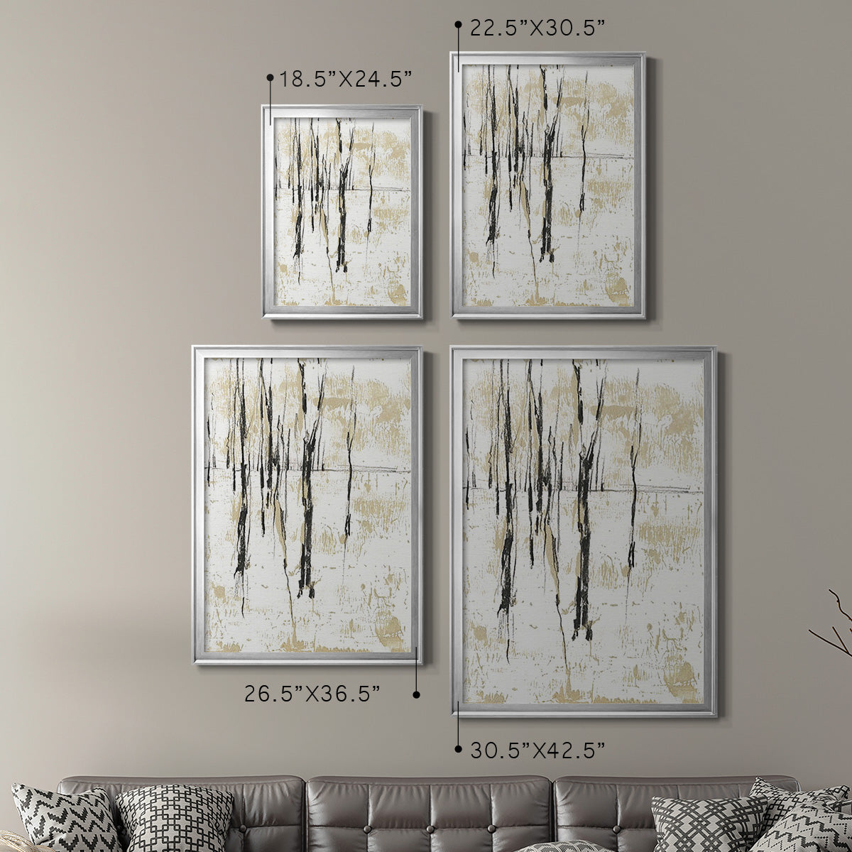 Gilded Forest I - Modern Framed Canvas Print