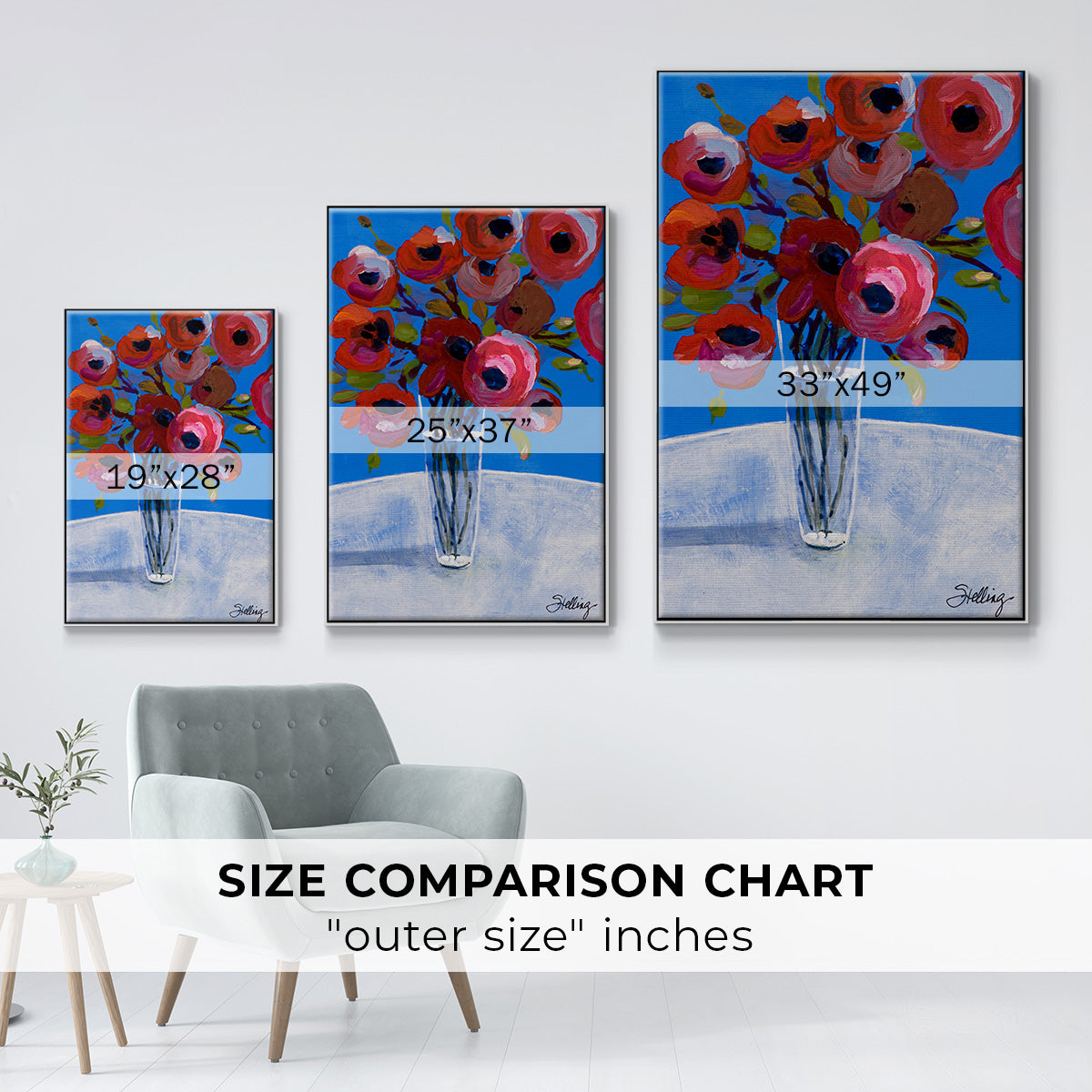 Poppies - Framed Premium Gallery Wrapped Canvas L Frame - Ready to Hang