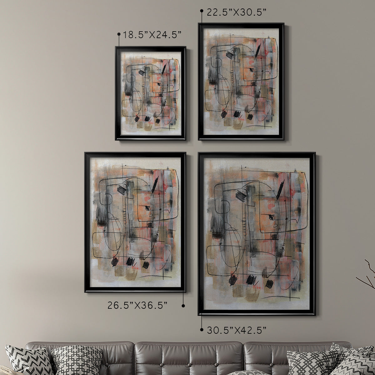 Walled City - Modern Framed Canvas Print