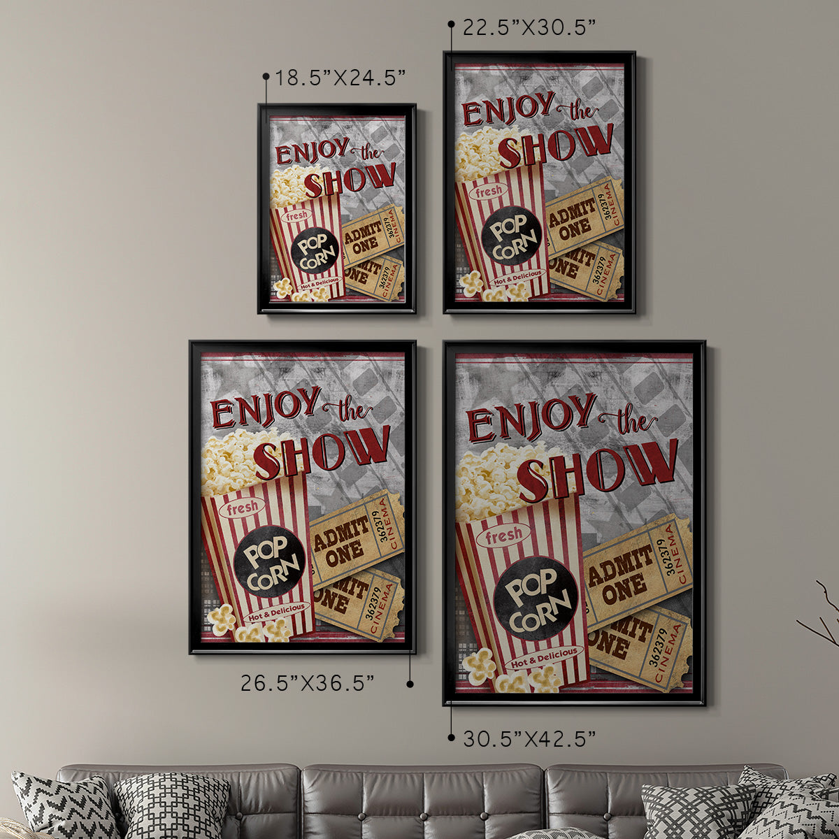 Movie Night I - Modern Framed Canvas Print