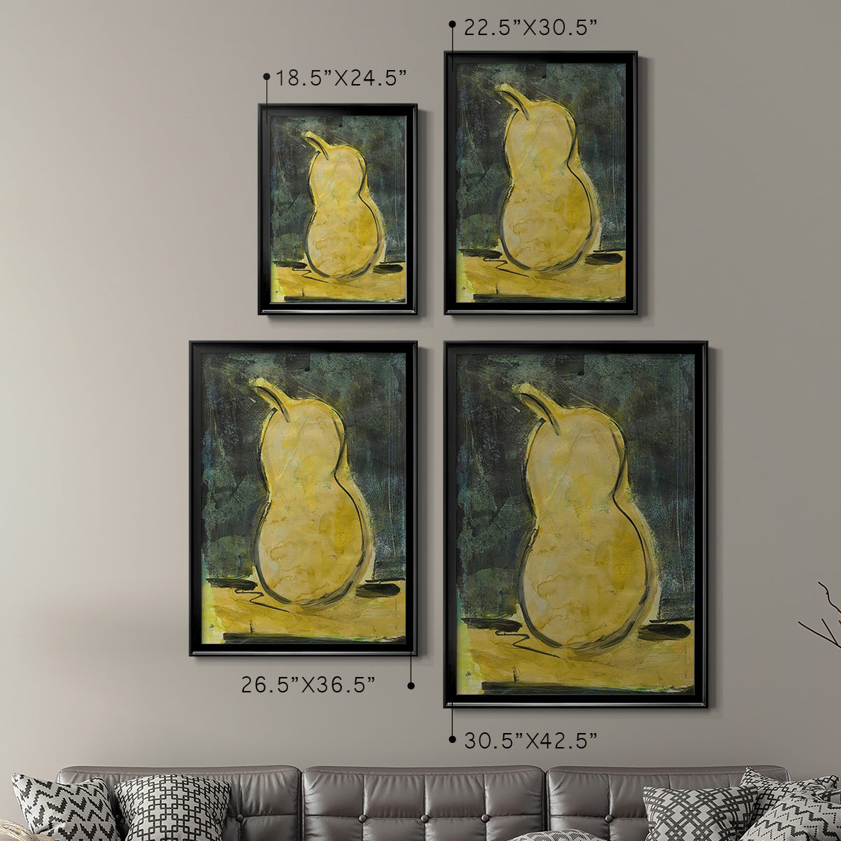 Urban Pear I - Modern Framed Canvas Print