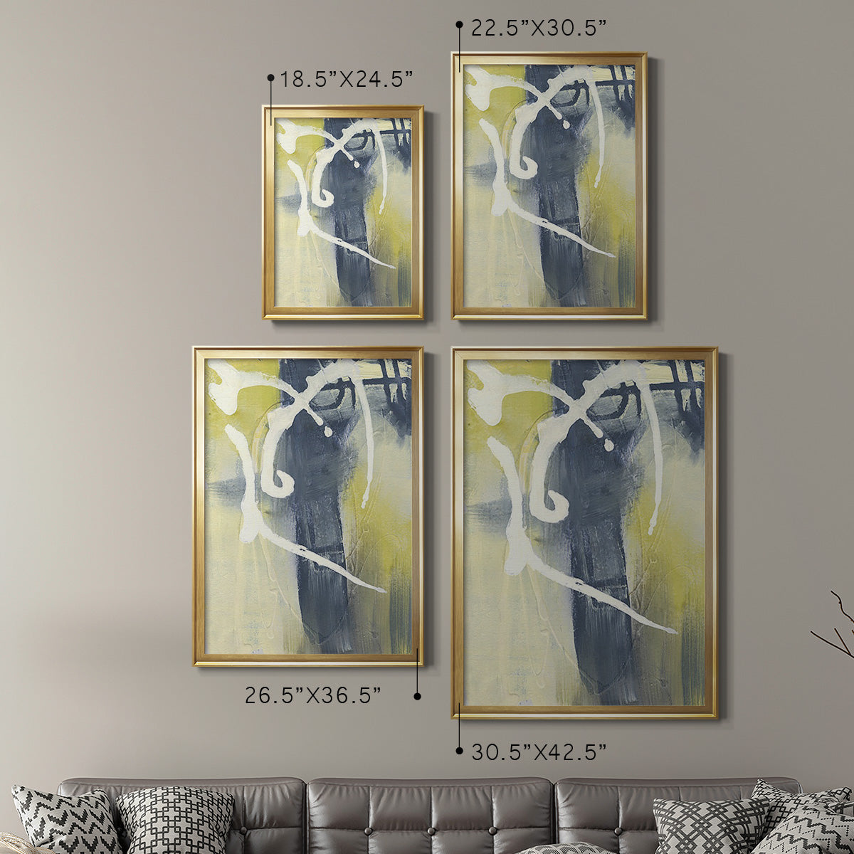 Delightful II - Modern Framed Canvas Print