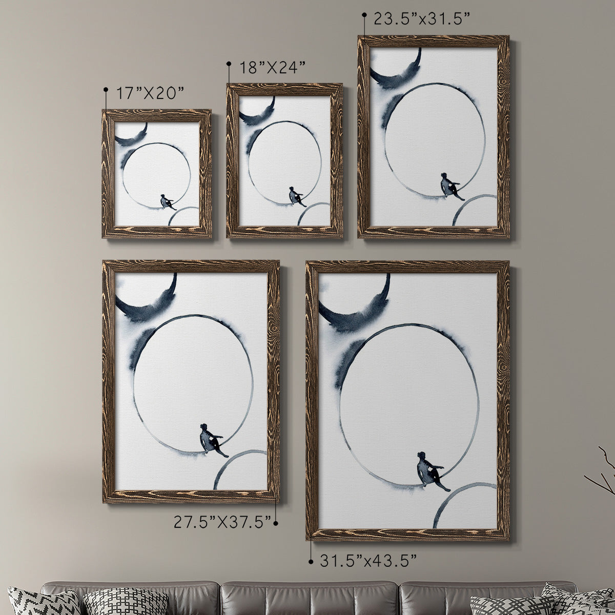 Woman in the Moon I - Premium Framed Canvas 2 Piece Set - Ready to Hang