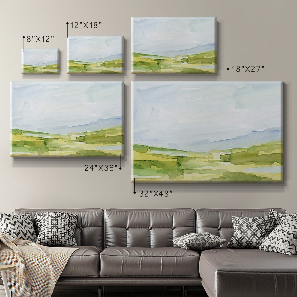 Watery Lowlands IV Premium Gallery Wrapped Canvas - Ready to Hang