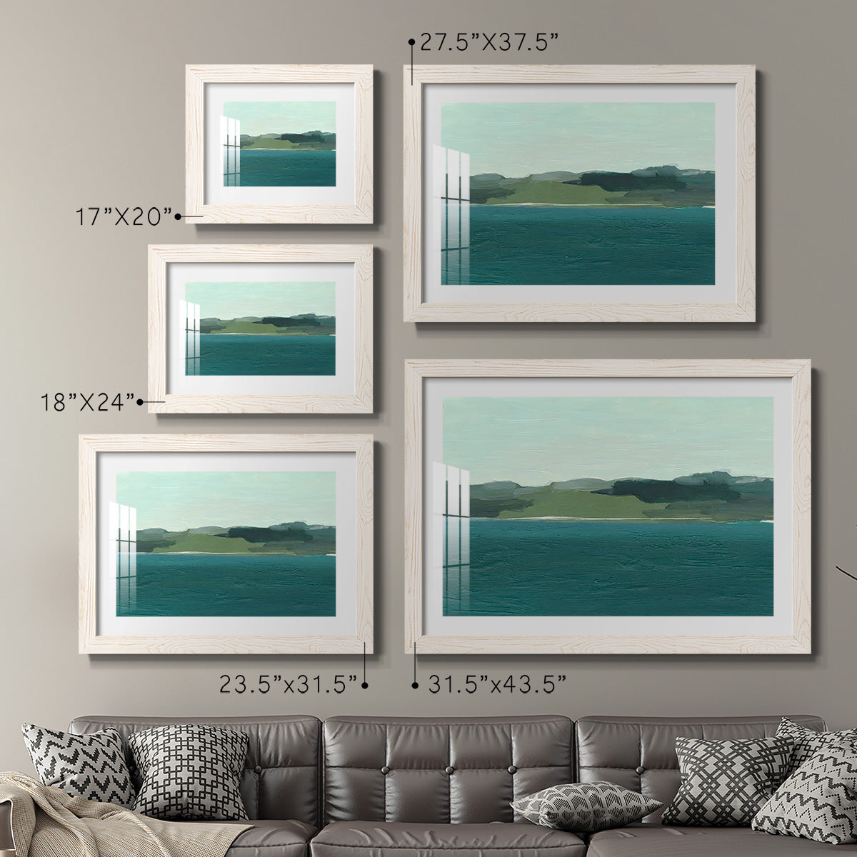 Calming Lake View I - Barnwood Framed Art Print