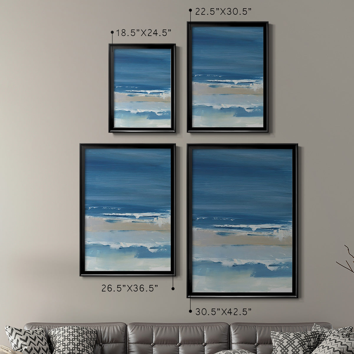 Coastal Colors II - Modern Framed Canvas Print