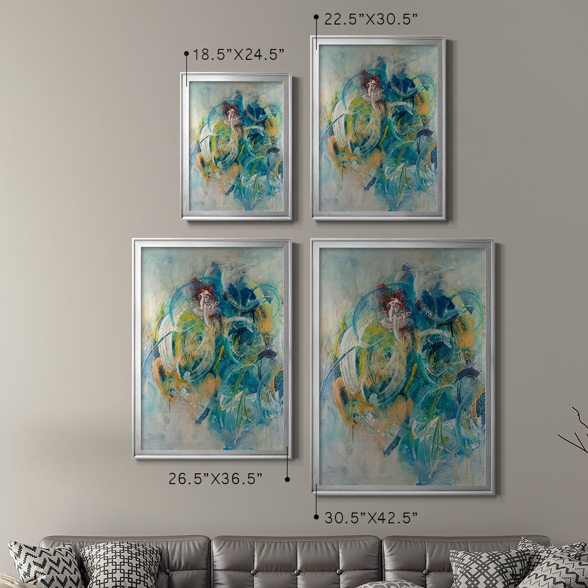 Silent Energy II - Modern Framed Canvas Print