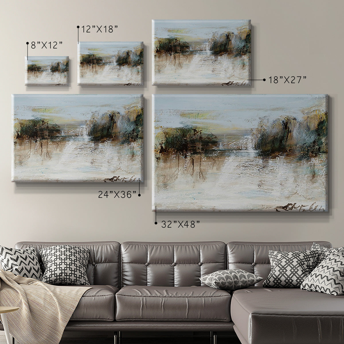 Wintery Horizon I Premium Gallery Wrapped Canvas - Ready to Hang