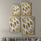 Patterned Leaf Shapes II - Modern Framed Canvas Print
