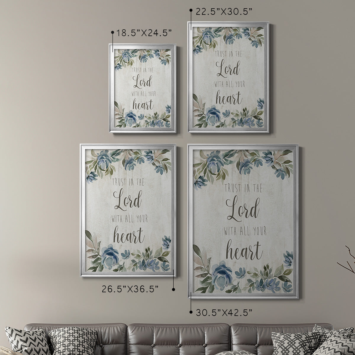 Trust in the Lord - Modern Framed Canvas Print