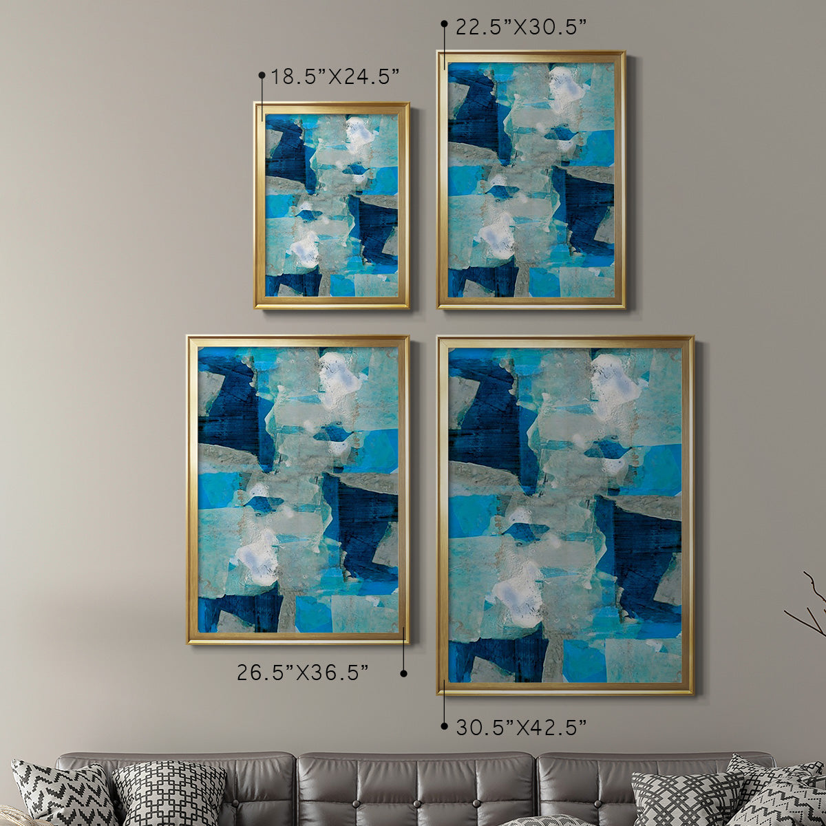 Impasto I - Modern Framed Canvas Print