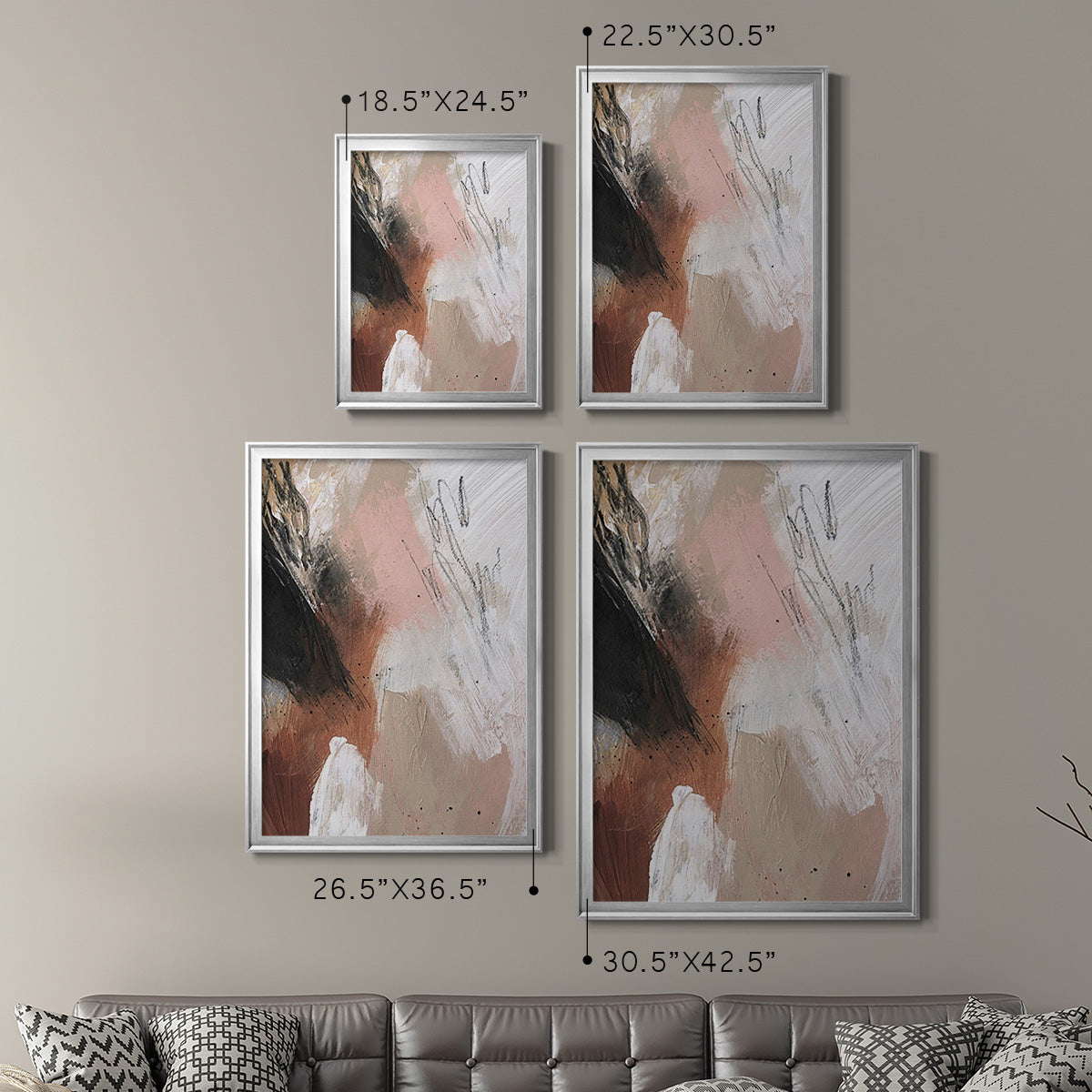 Unbleached Neutrals I - Modern Framed Canvas Print