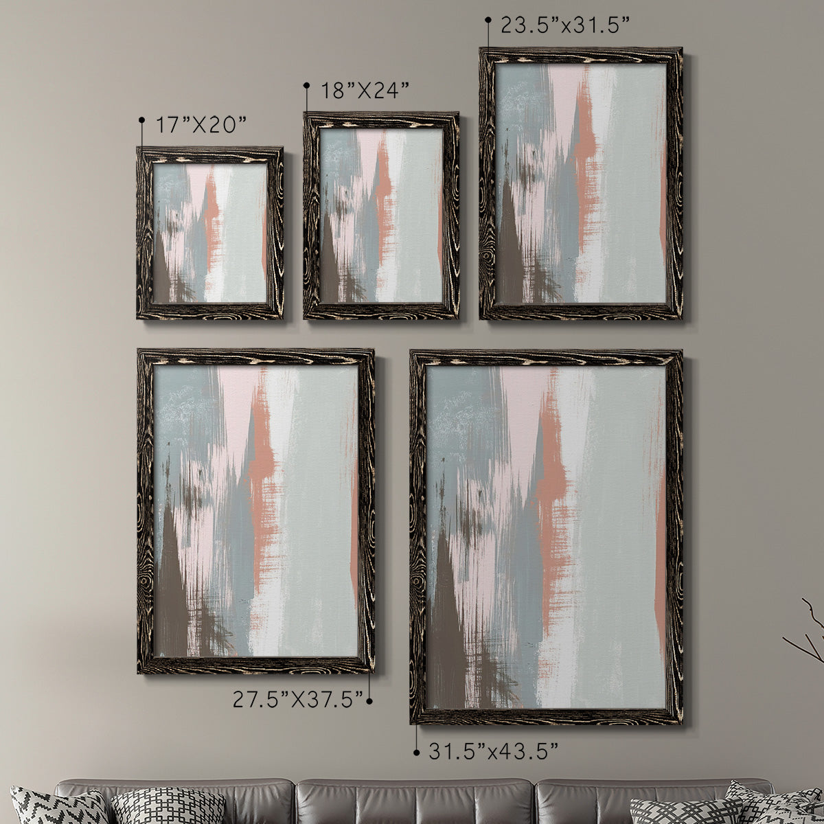 Sandstone Peel I - Premium Framed Canvas 2 Piece Set - Ready to Hang