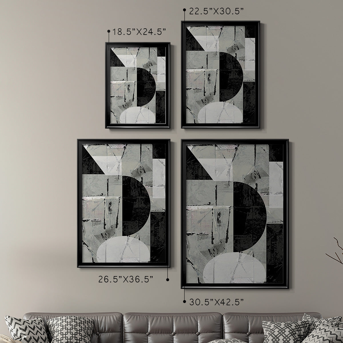 Abstract Neutrality I - Modern Framed Canvas Print