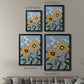 Woodblock Floral II - Modern Framed Canvas Print