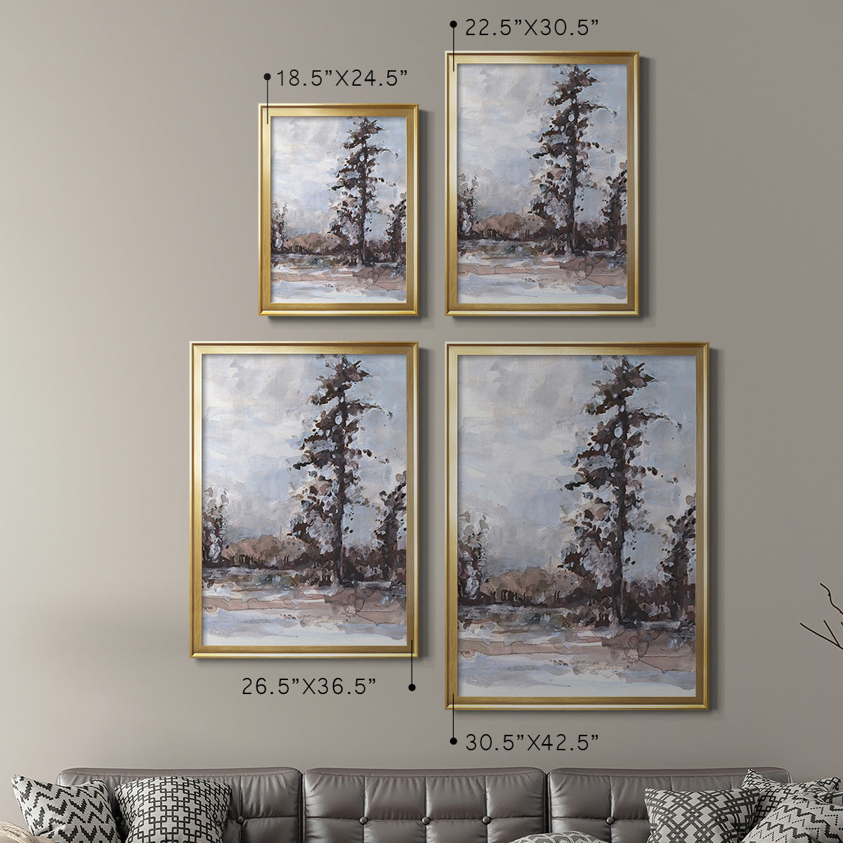 Vintage Tree Moment II - Modern Framed Canvas Print