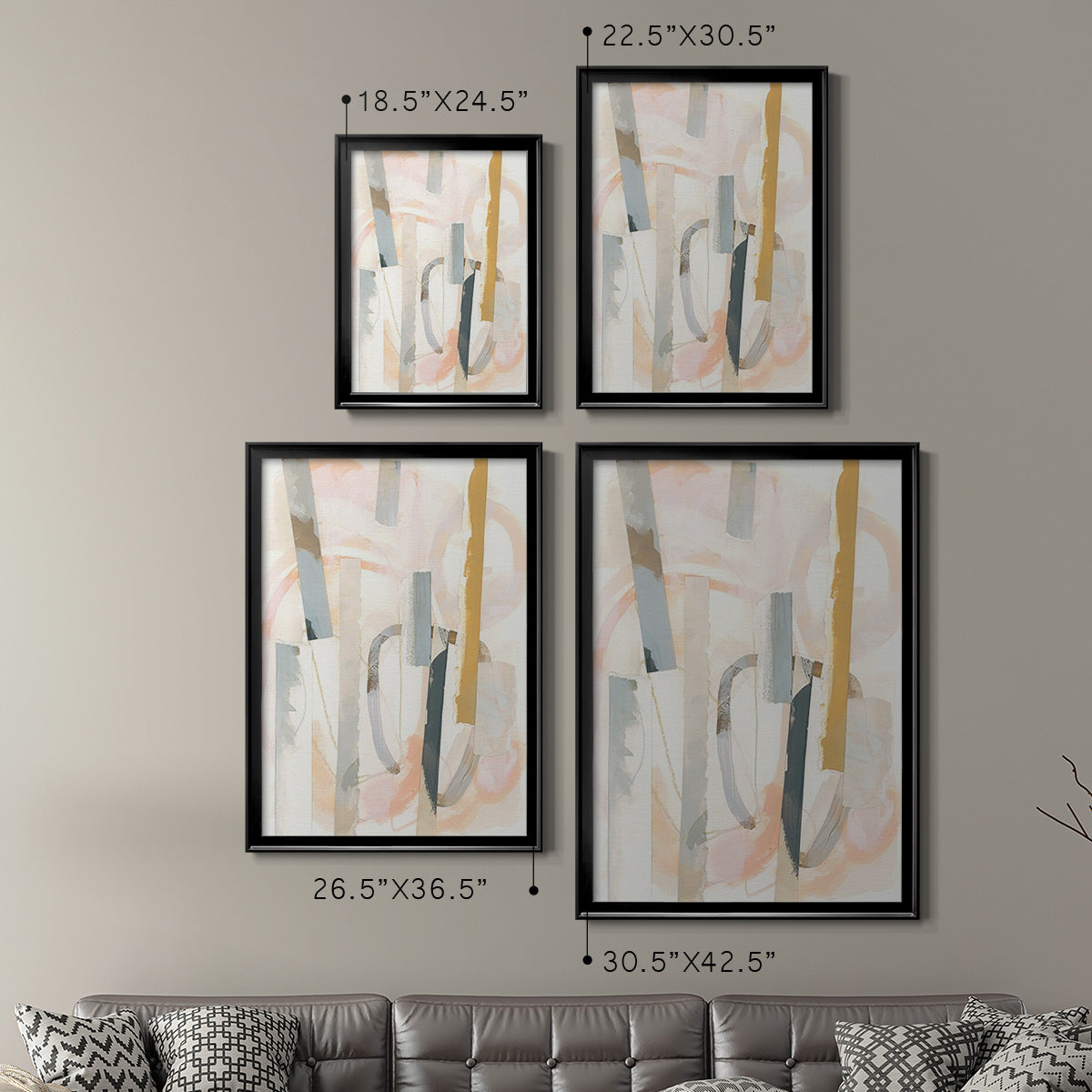 Melon Litmus IV - Modern Framed Canvas Print