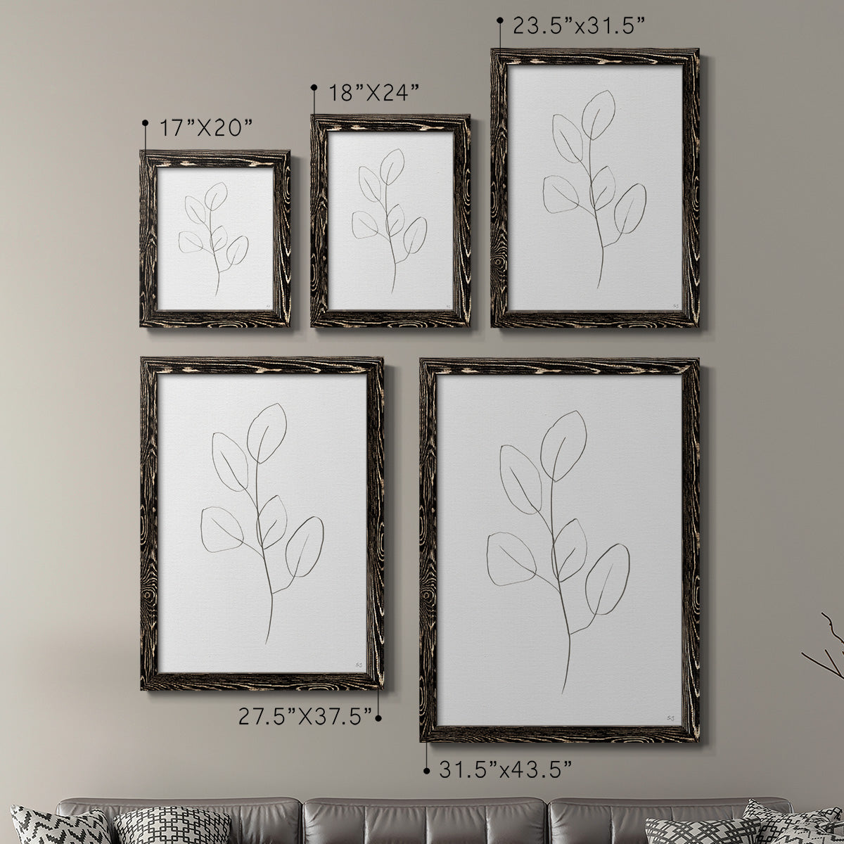 Botanical Gesture III - Premium Framed Canvas 2 Piece Set - Ready to Hang