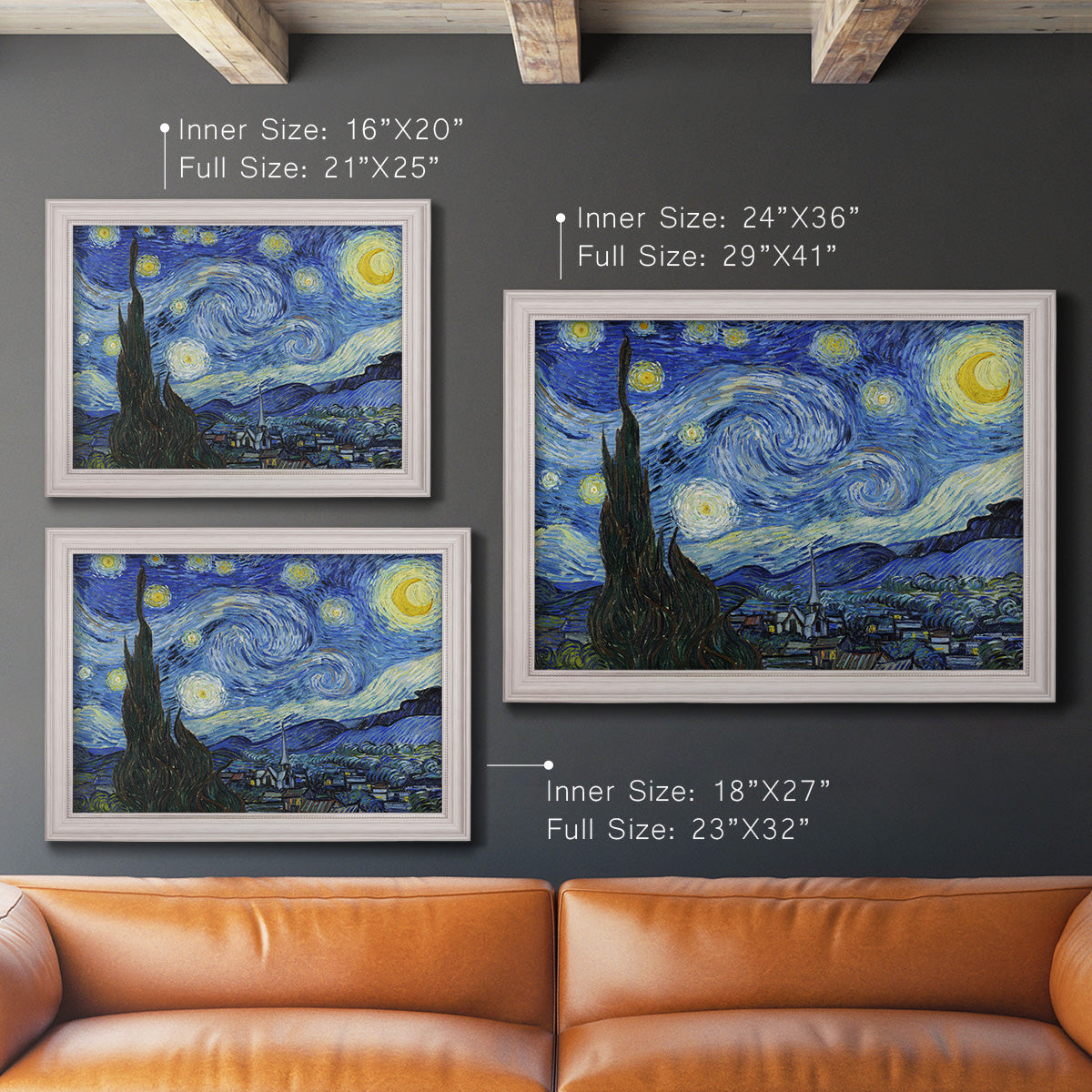 Starry Night - Ornate Framed Canvas Print